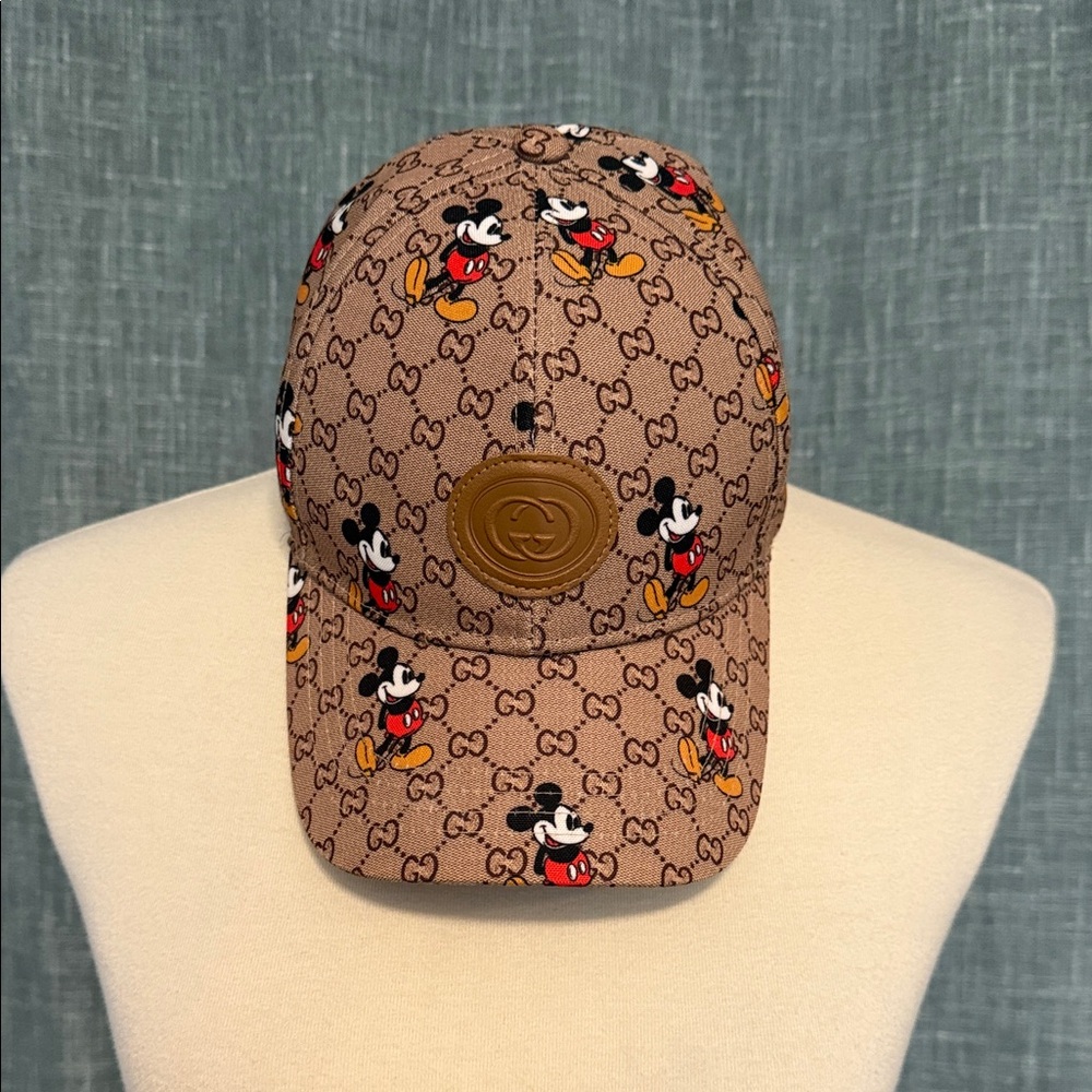 Gucci Womens Brown Mickey Mouse Hat